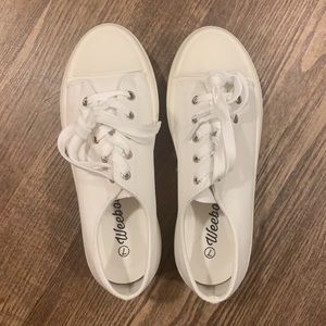 Miss Lola White Platform Sneakers